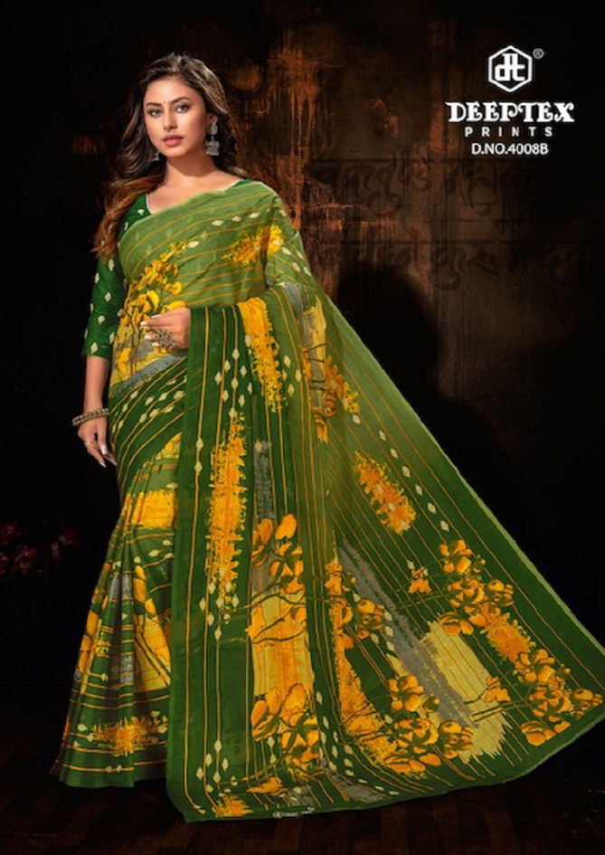 Deeptex Mother Queen 4 Printed Sarees Catalog
